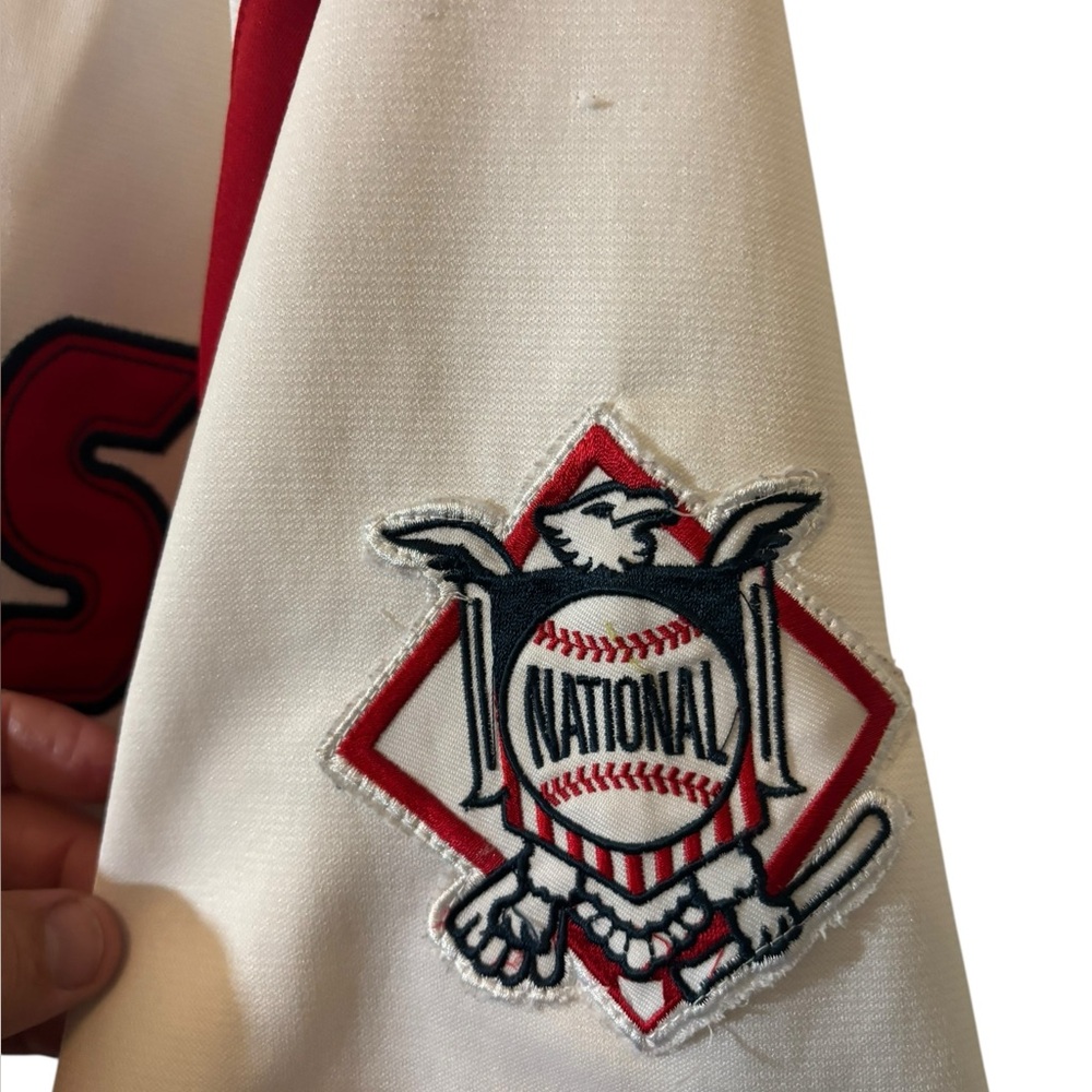 St. Louis Kids Baseball Jersey - White and Red - Picture 3 of 6
